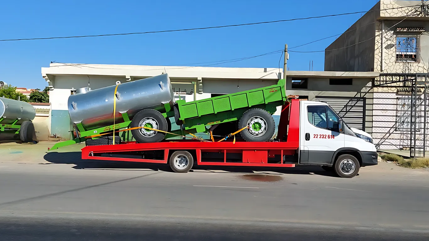 Transport de véhicule agricole vers destination